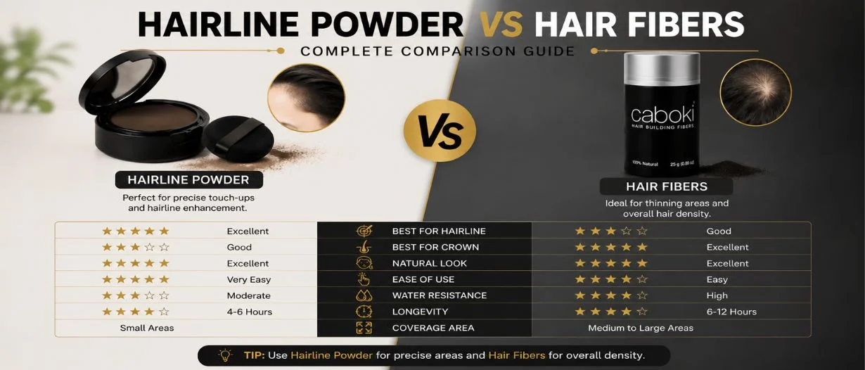 Hairline Powder vs Hair Fibers: Which One Is Better for Thinning Hair in 2026?